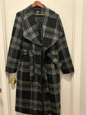 NY & Co Black/Gray Winter Coat-NWOT  l/XL